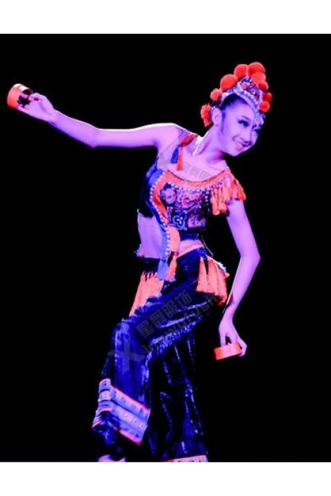 桃李杯ソロダンストンボ赤いダンス衣装女性ソロダンス芸術試験国家公演衣装イータバコ箱ダンス
