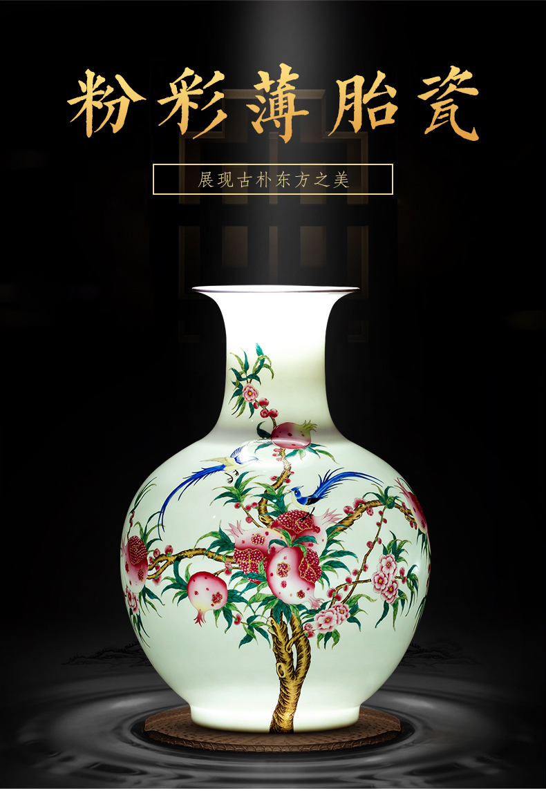 Porcelain of jingdezhen ceramics powder enamel primer vase Chinese style household act the role ofing is tasted the sitting room of flower arranging wine furnishing articles