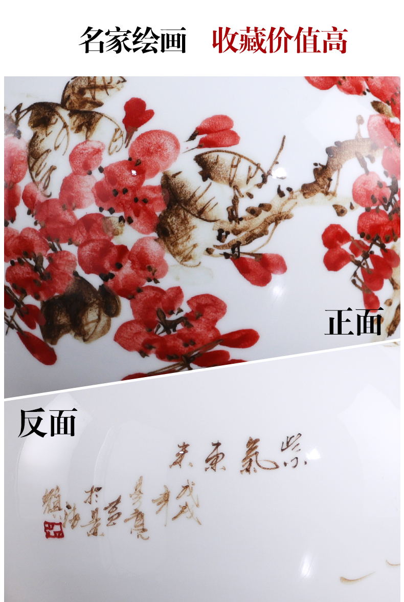 Jingdezhen ceramic vase furnishing articles by hand - made sabingga sukdun dergici jimbi vases, flower arranging the modern Chinese style living room decorations