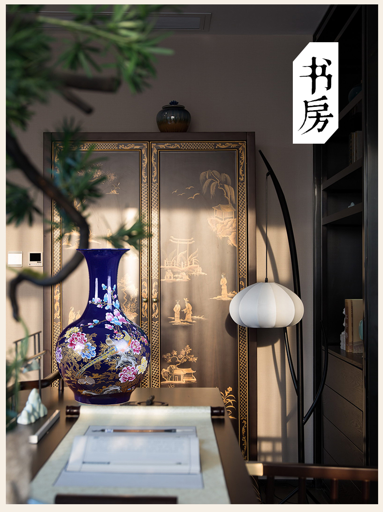 Jingdezhen of large vases, pottery and porcelain place, a large sitting room flower arranging the modern Chinese style household adornment ornament