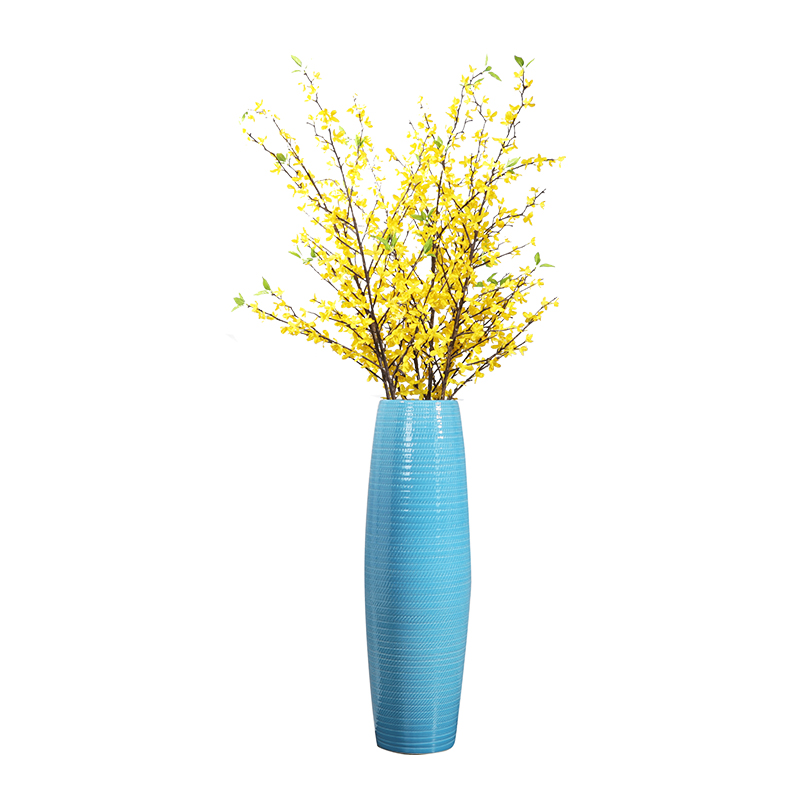 Chinese ceramic vase large blue porcelain landing large villa hotel home sitting room porch decoration furnishing articles
