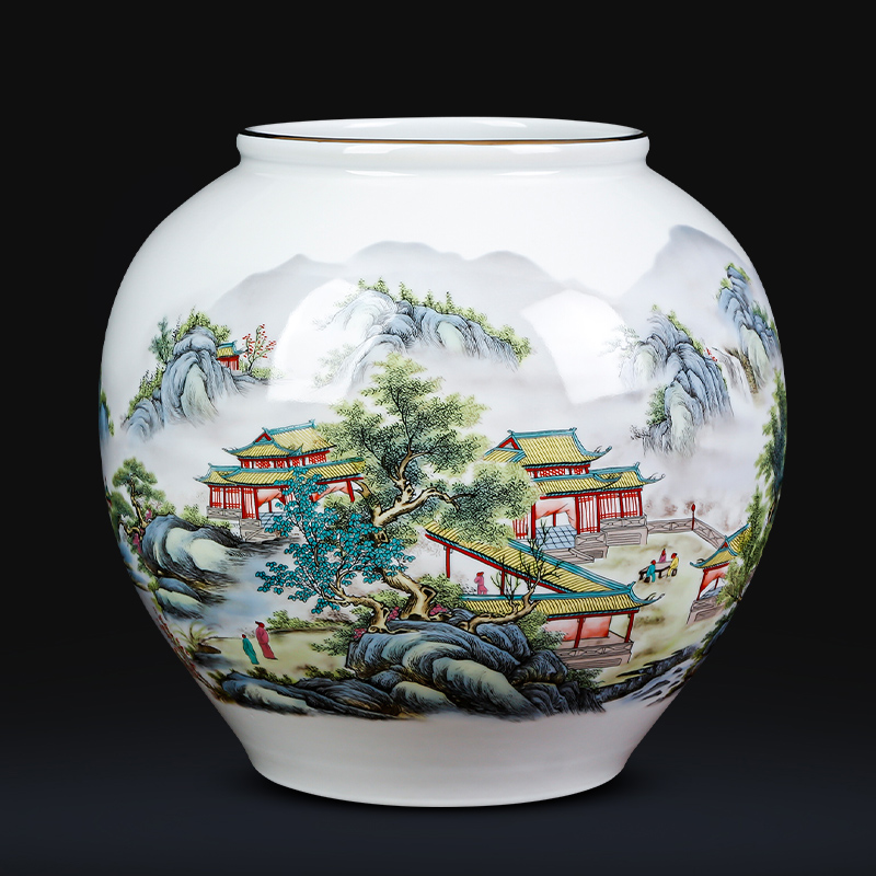 Jingdezhen ceramics creative vase expressions using jars Chinese style living room decoration furnishing articles TV ark, decorative arts and crafts