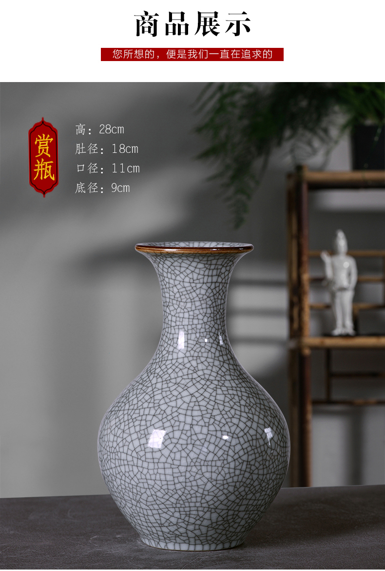 Jingdezhen porcelain antique vases, ceramic flower arranging home furnishing articles, the sitting room porch ark adornment porcelain restoring ancient ways