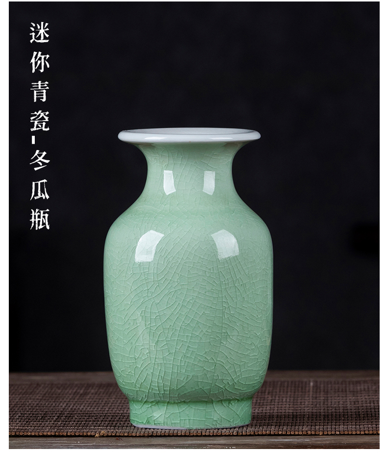 Jingdezhen porcelain ceramic mini floret bottle furnishing articles, small flower arranging zen ideas sitting room decoration