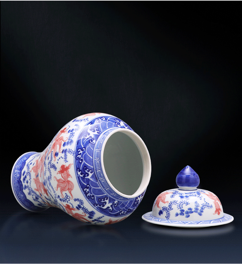 Porcelain of jingdezhen Porcelain vases, pottery and Porcelain place son jar modern new Chinese style household act the role ofing is tasted TV ark, decoration