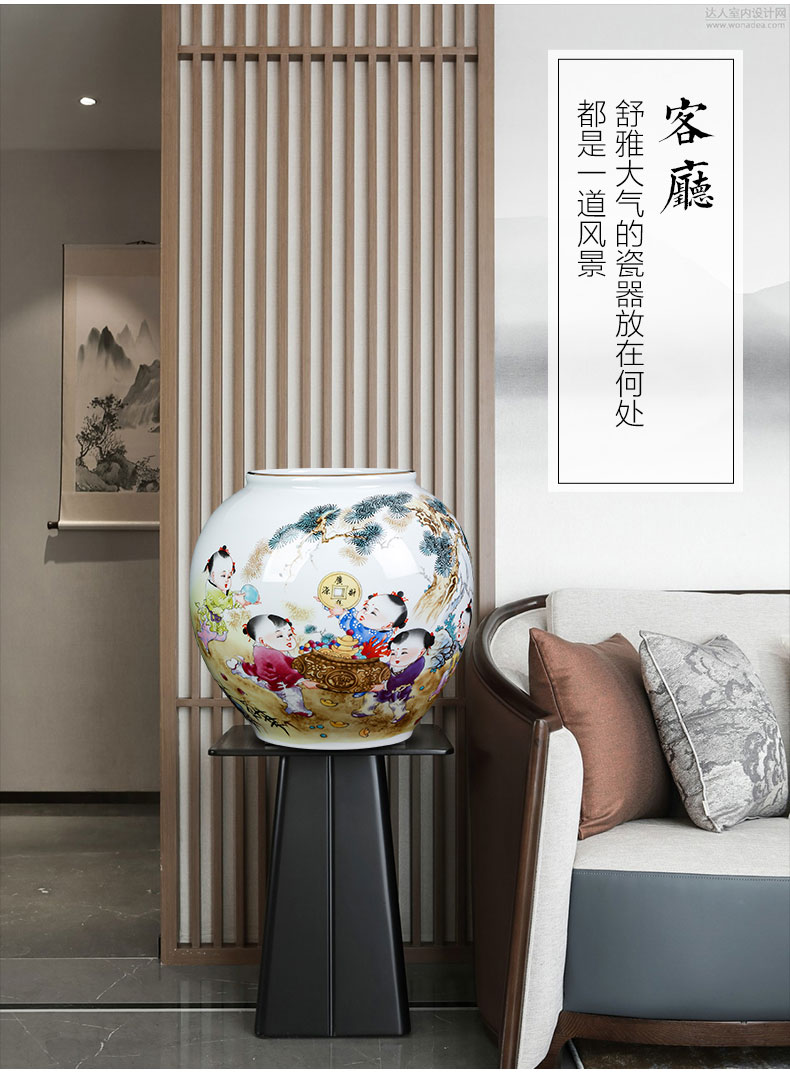 Jingdezhen ceramics creative vase expressions using jars Chinese style living room decoration furnishing articles TV ark, decorative arts and crafts