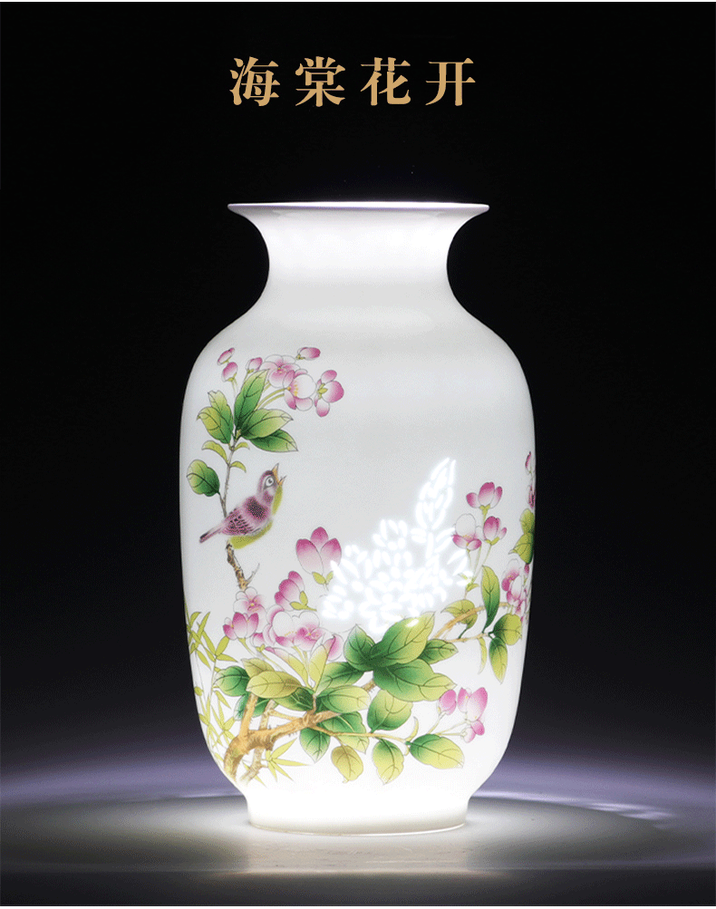 Porcelain of jingdezhen ceramics flower bottle manually exquisite flower arranging dried flowers of I sitting room home furnishing articles