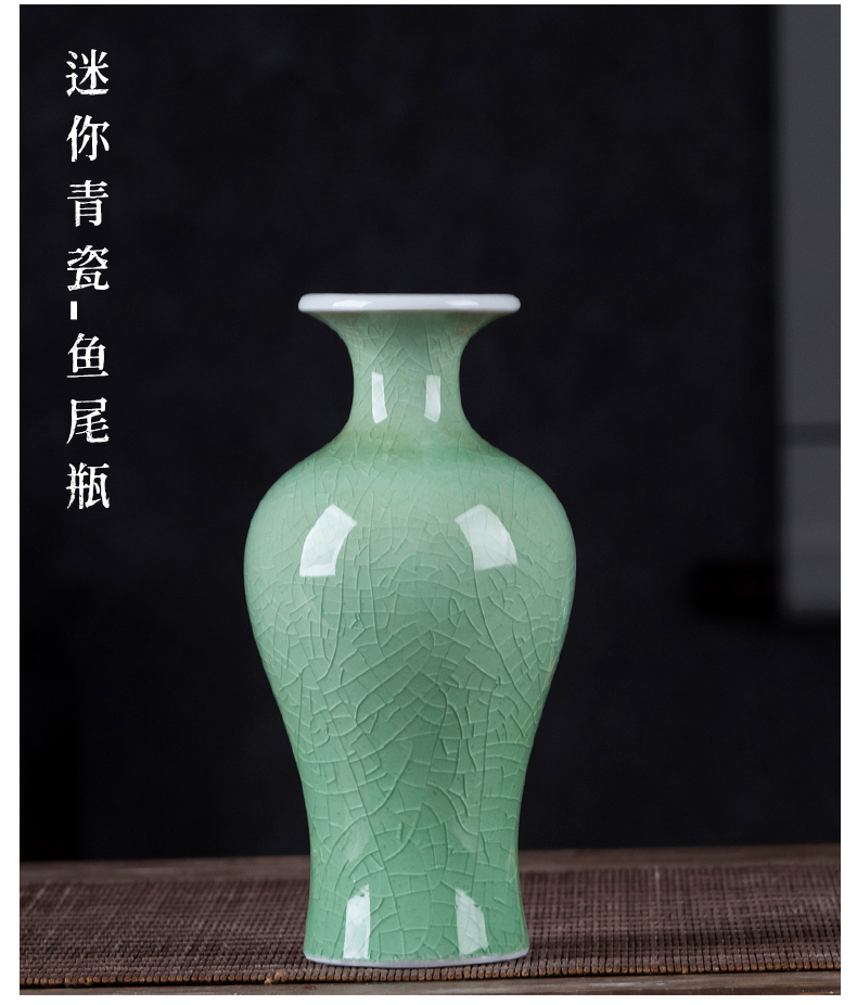 Jingdezhen porcelain ceramic mini floret bottle furnishing articles, small flower arranging zen ideas sitting room decoration