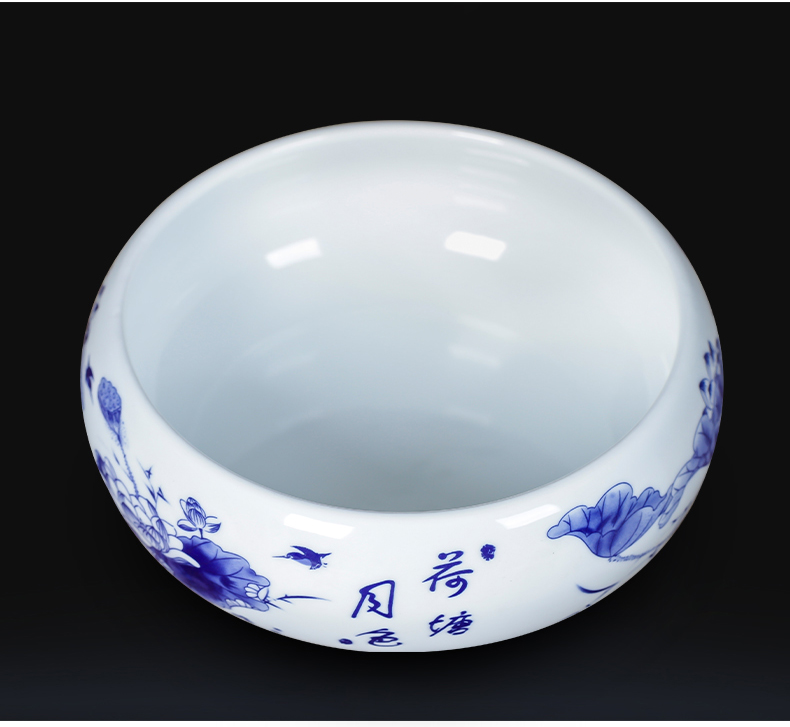 Hong xuan jingdezhen ceramic ashtray creative writing brush washer from Chinese style household porcelain tea house furnishing articles home office supplies