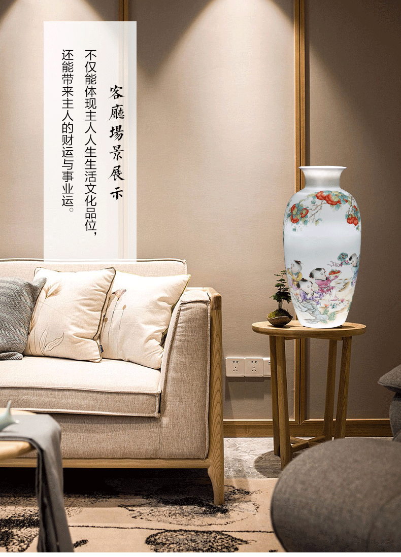 Jingdezhen ceramics, vases, flower arrangement sitting room place famille rose porcelain insulator thin foetus modern home decoration decoration