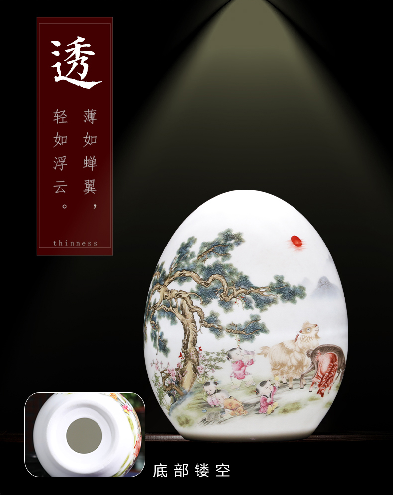 Jingdezhen ceramics egg modern Chinese TV ark, sitting room ark, furnishing articles household act the role ofing is tasted handicraft ornament