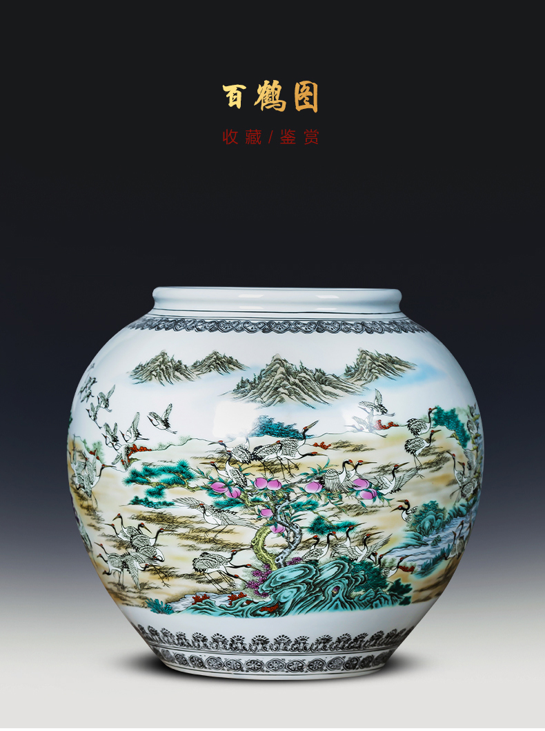 Jingdezhen chinaware the ancient philosophers figure vase large round bottle decoration storage tank is Chinese style household act the role ofing is tasted furnishing articles in the living room