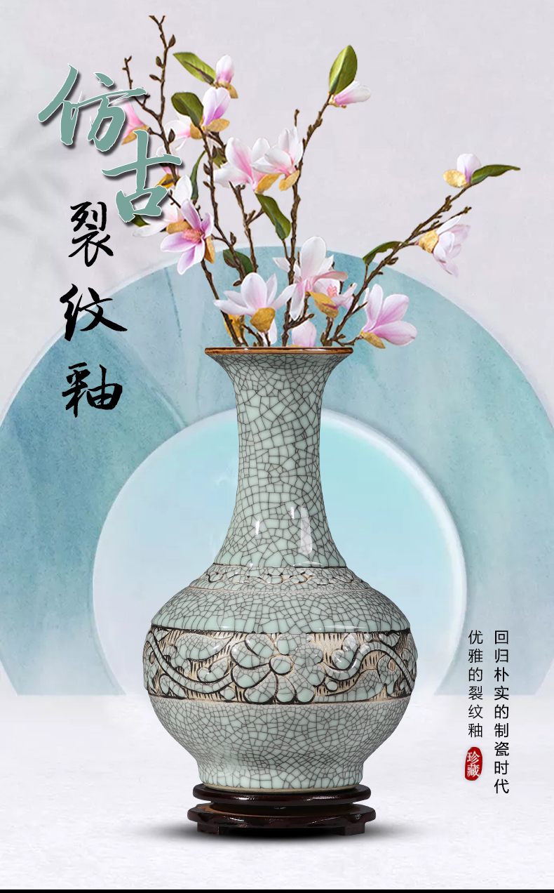 Porcelain of jingdezhen ceramics vase hand - carved restoring ancient ways do old son design classical sitting room adornment is placed