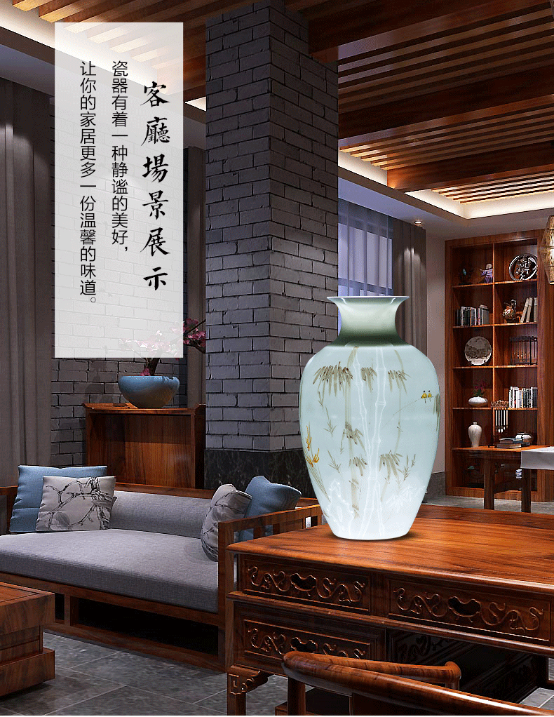 Jingdezhen ceramics manual hand - made vases under glaze color porcelain insulator knife clay flower arrangement sitting room place, household act the role ofing is tasted