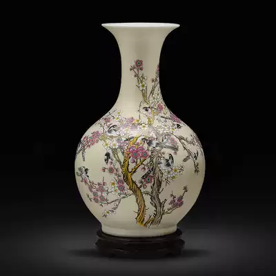 Jingdezhen Ceramic Vase ornaments living room flower arrangement new Chinese home decoration TV cabinet porcelain bottle