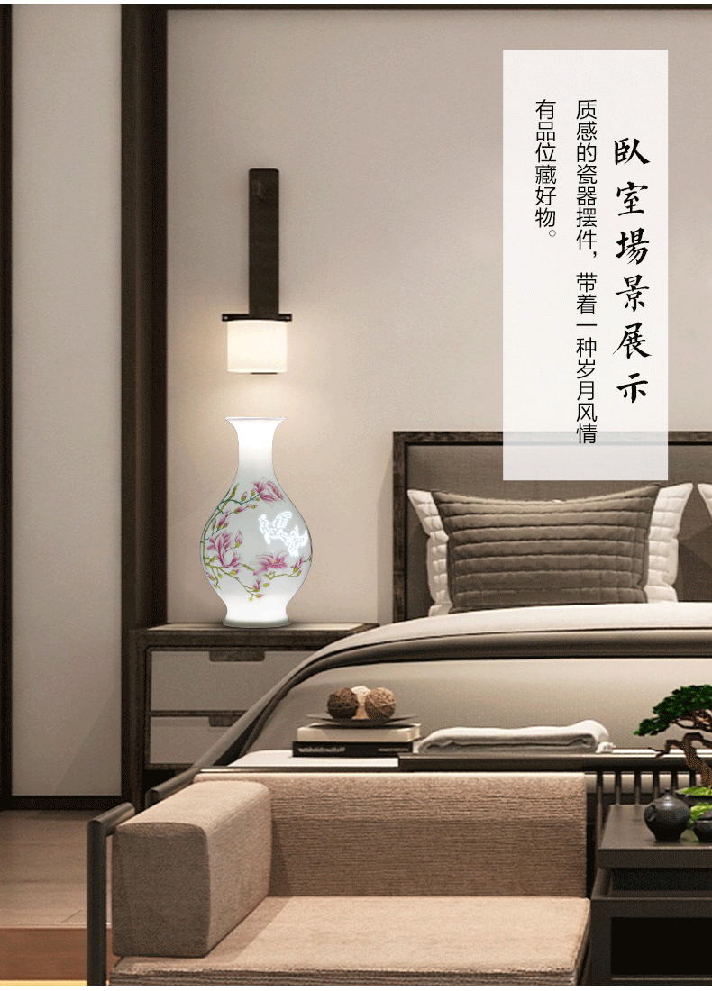 Porcelain of jingdezhen ceramics flower bottle manually exquisite flower arranging dried flowers of I sitting room home furnishing articles