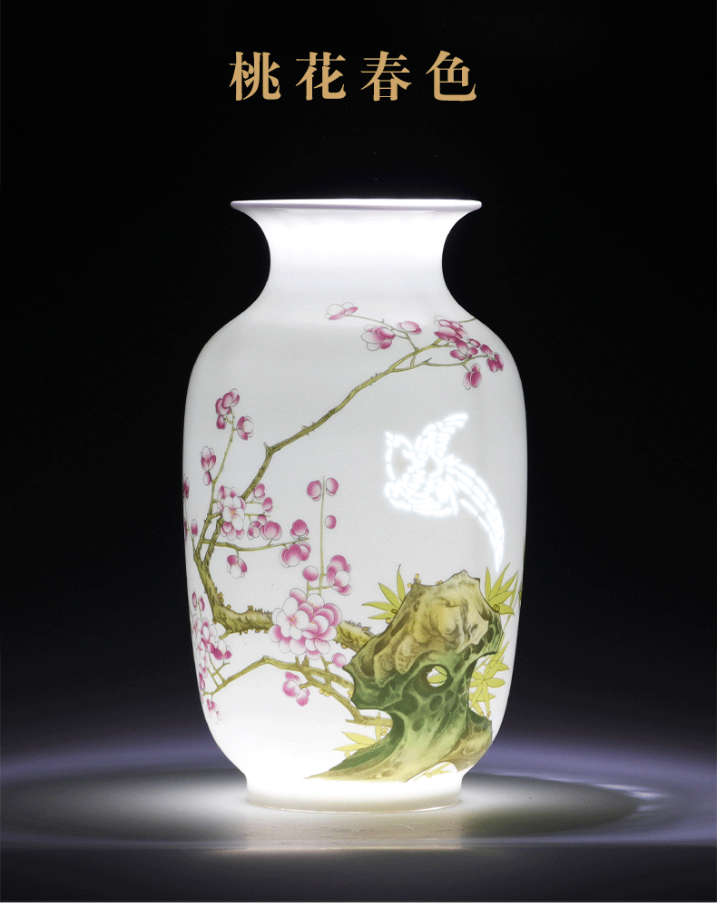 Porcelain of jingdezhen ceramics flower bottle manually exquisite flower arranging dried flowers of I sitting room home furnishing articles
