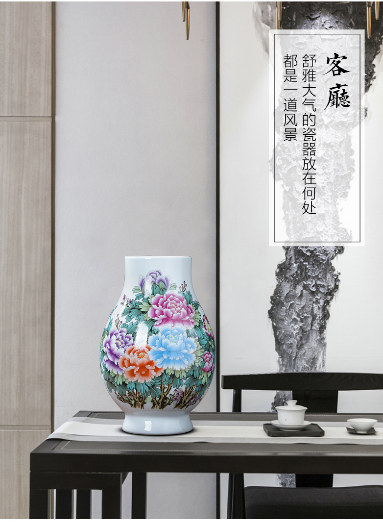 Jingdezhen ceramics pastel landscapes f cylinder vase expressions using keep lucky bamboo sitting room adornment TV ark, furnishing articles