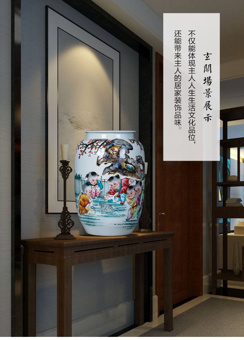 Jingdezhen ceramics up hand - made vases, baby play auspicious idea gourd vases TV ark, of Chinese style household ornaments