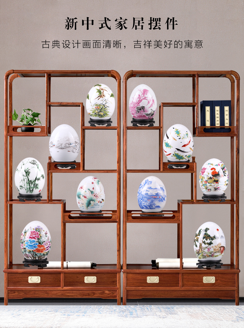 Jingdezhen ceramics egg modern Chinese TV ark, sitting room ark, furnishing articles household act the role ofing is tasted handicraft ornament