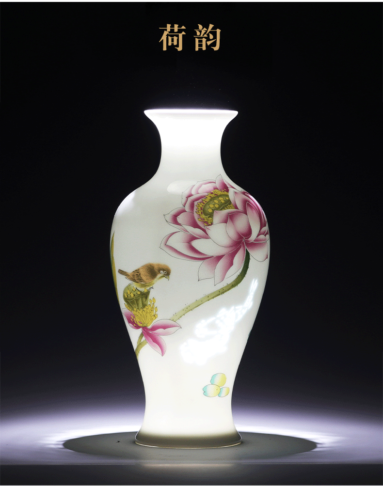 Porcelain of jingdezhen ceramics flower bottle manually exquisite flower arranging dried flowers of I sitting room home furnishing articles