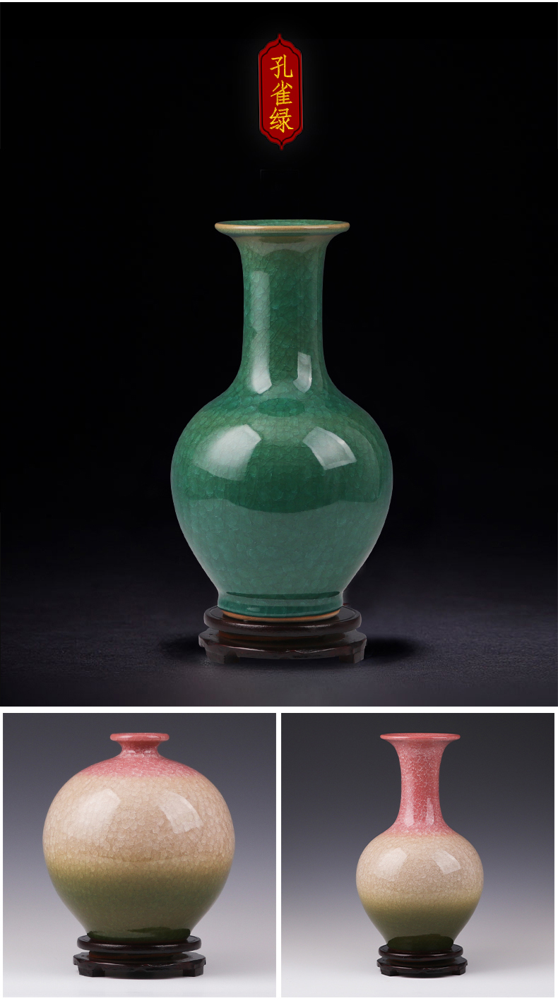 Porcelain of jingdezhen ceramic vase flower arranging archaize sitting room of Chinese style household act the role ofing is tasted TV ark, Porcelain bottle furnishing articles