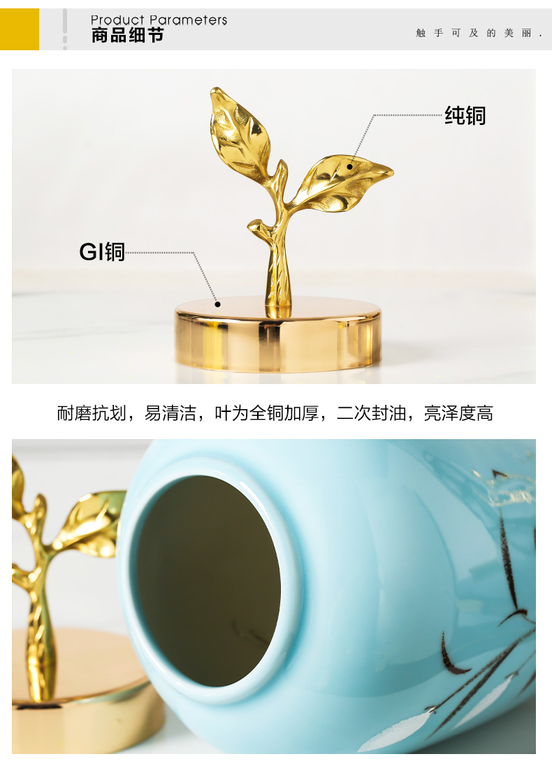 Jingdezhen ceramics simulation flower flower arranging flower bottle furnishing articles, the sitting room porch ark is contracted and I household adornment