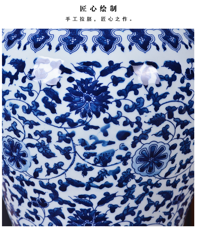 Jingdezhen chinaware bottle name plum modern blue and white porcelain vase Chinese flower arranging home decoration sitting room TV ark, furnishing articles