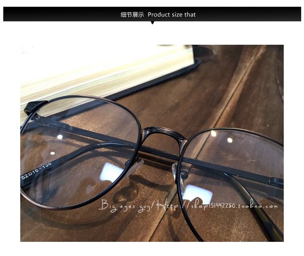 Học viện Hàn Quốc em gái mềm Nhật Bản đầy đủ kim loại retro hoang dã hộp lớn hình bầu dục khung phẳng cận thị kính thủy triều mắt kính gentle monster