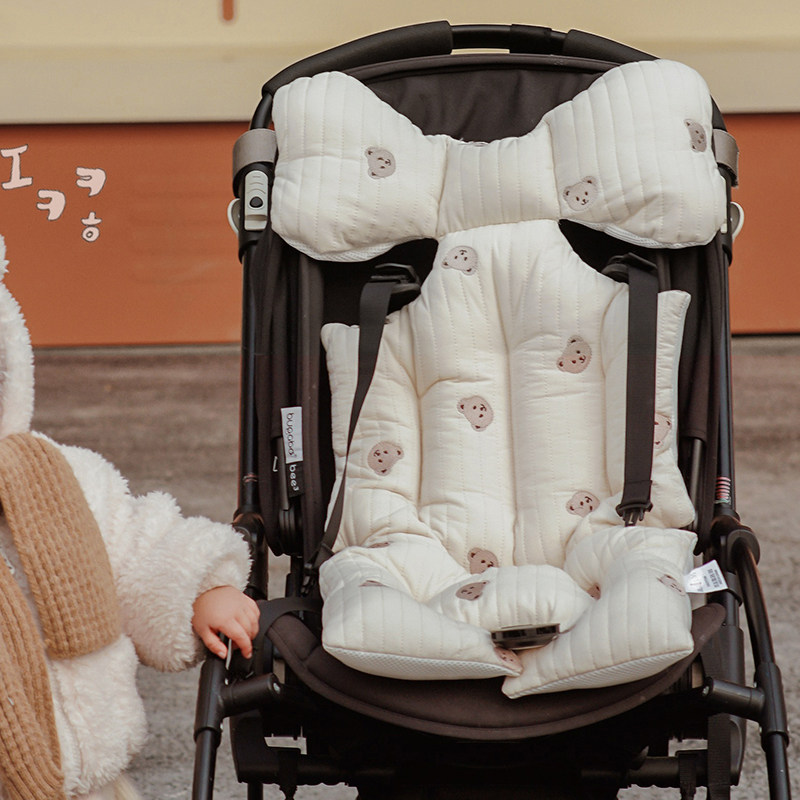 Baby Stroller Mat Stroller Mat Winter Stroller Mat Winter Pure Cotton Stroller Cushion Baby BB Car Cushion Back Cushion