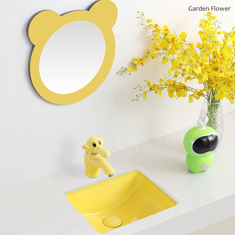 Giant Practical Shop Main Recommended Colorful Audience Basin ceramic integrated washbasin Children's Kindergarten Embedded