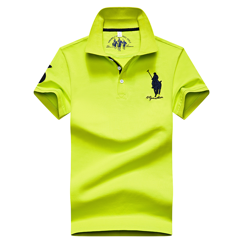Fluorescent Green 8635Embroidery label Polo shirt man Lapel Short sleeve T-shirt middle age Have leadership T Compassionate business affairs Dad Costume summer Paul's shirt
