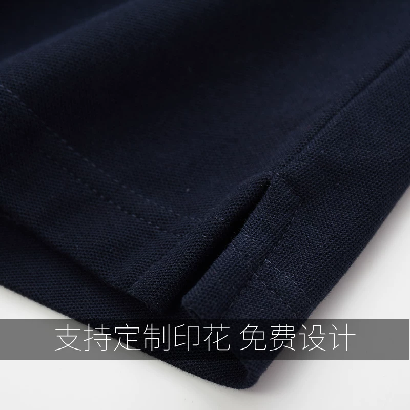 Cotton polo, black T-shirt for work, custom-made