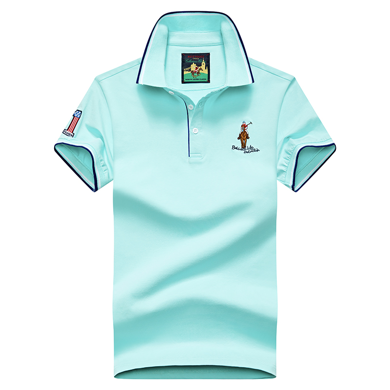 Light Green 8631Embroidery label Polo shirt man Lapel Short sleeve T-shirt middle age Have leadership T Compassionate business affairs Dad Costume summer Paul's shirt