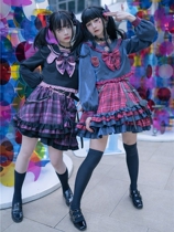 To Alice C5605 original sweet rock black sweet song tops half skirt