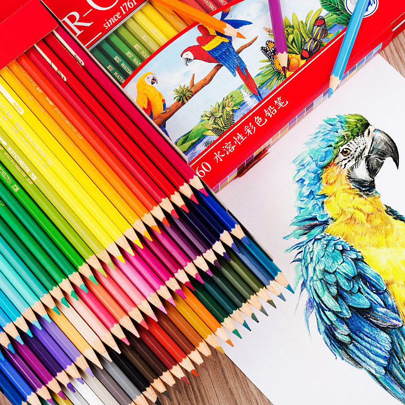 German glow Berggia 48 color water soluble color lead paintbrush suit water-soluble colored pencil pencil 72 color professional beginner hand painted