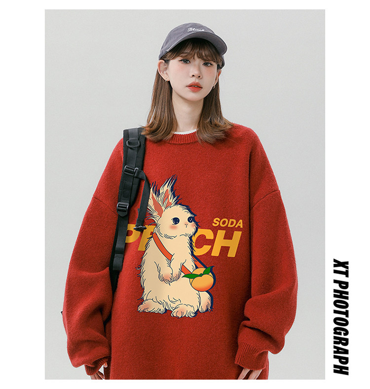 Pull femme imprimé coupe large pour la mode hivernale neutre_voghion.com