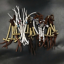 Tibetan culture play Buddha beads rosary accessories white yellow Lima copper counter a pair of chanting counting Vajra does not fade