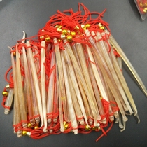 283 Tibetan Wenwen play bull horn ear spoon press spoon with decorative accessories currency digging spoon natural health care