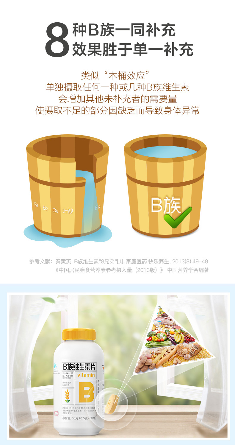 养生堂 维生素B族 120片 加班熬夜必不可少 图5