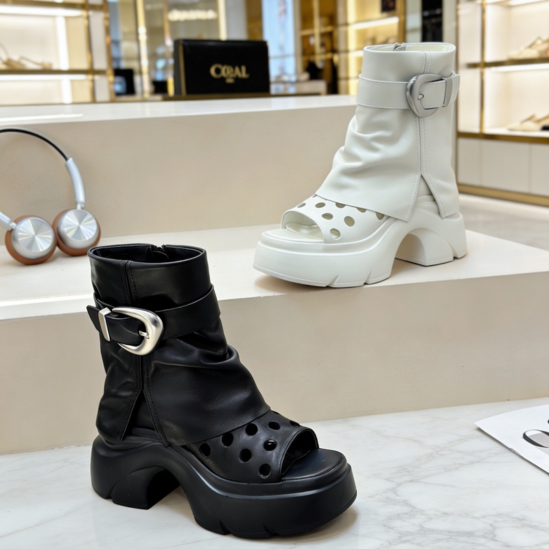 European Women's Shoes 2026 Summer New Style Ultra-High Platform Sandals Women's Platform Thick-Soled Height-Increasing Genuine Leather Breathable Sandals 9cm European Women's Shoes 2026 Summer New Style Ultra-High Platform Sandals Women's Platform Thick-Soled Height-Increasing Genuine Leather Breathable Sandals 9cm
