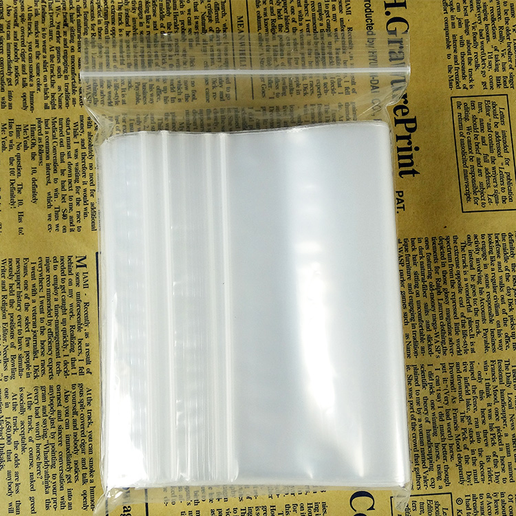 PE6 self-sealing bag 12*17cm transparent medium white sugar thickened food seal express packaging 100