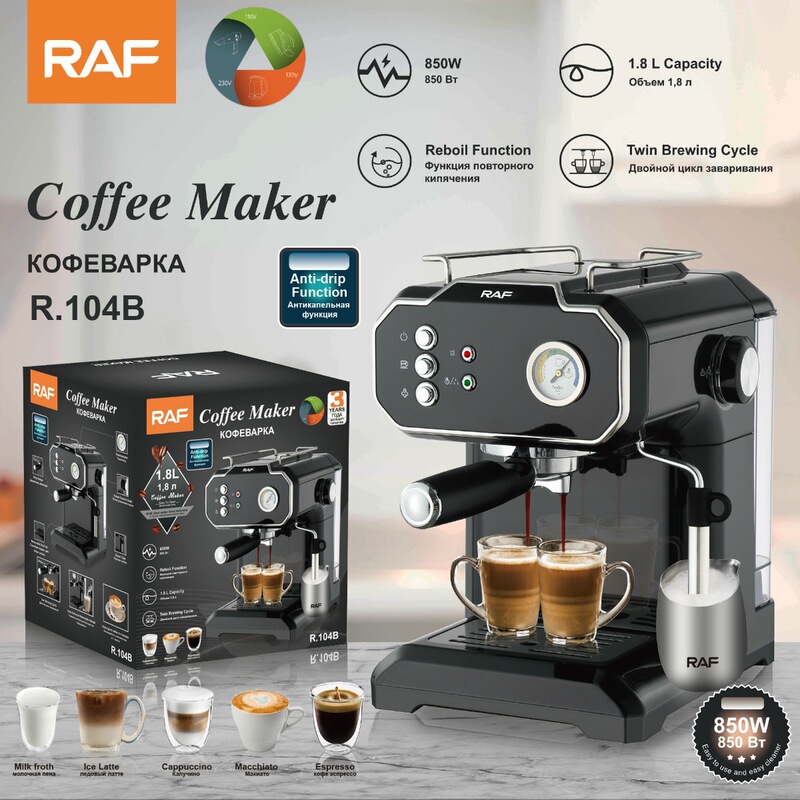 European Standard Italian-Style Espresso Coffee Machine for Home Use, Semi-Automatic 553 Pressure Steam Wand Milk Frother Integrated Coffee Machine European Standard Italian-Style Espresso Coffee Machine for Home Use, Semi-Automatic 553 Pressure Steam Wand Milk Frother Integrated Coffee Machine