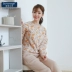 Phiên bản Hàn Quốc của bộ đồ ngủ composite ấm áp hoạt hình dày dễ thương cộng với nhung phù hợp với dịch vụ nhà bộ lanh mặc nhà Giống cái