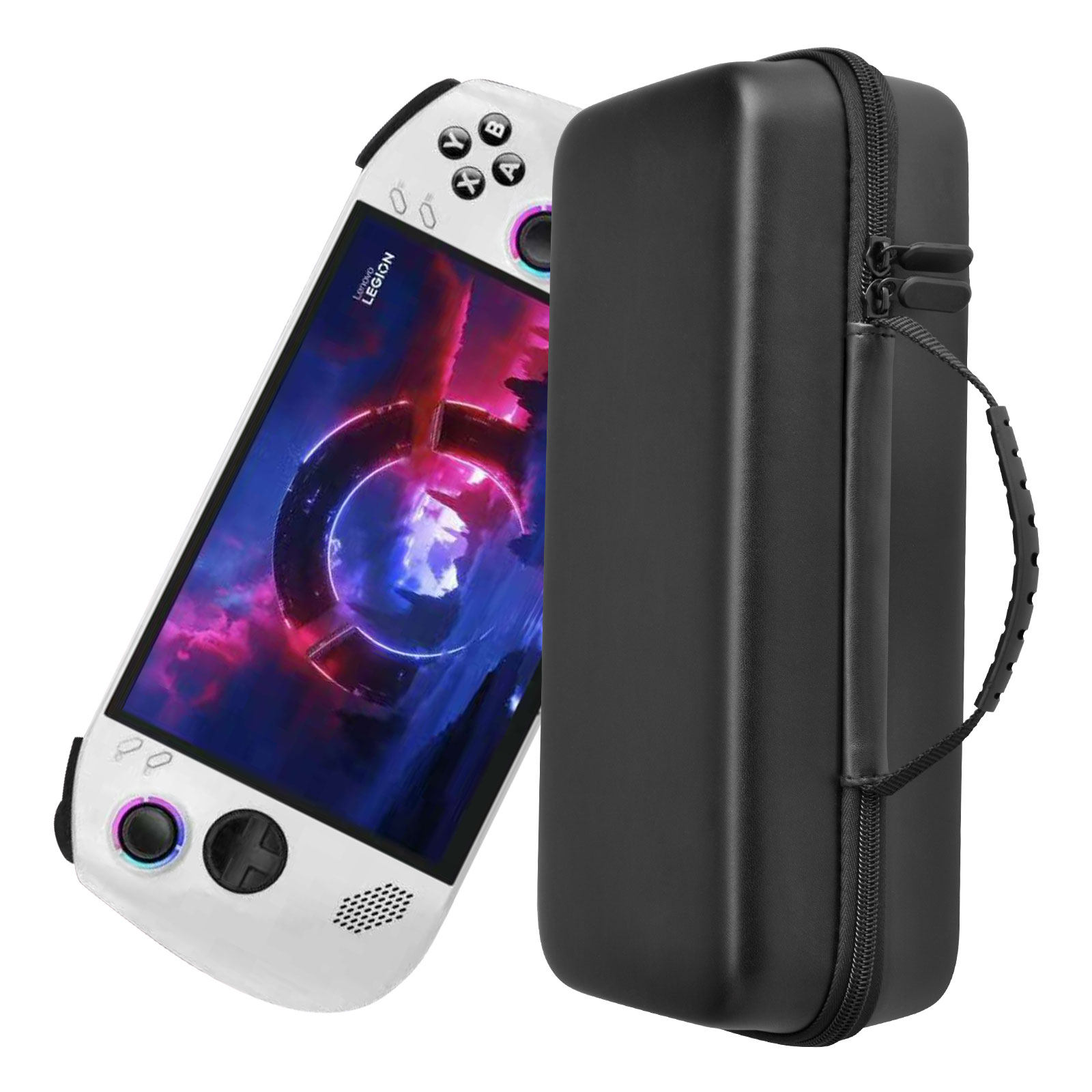 Suitable for Lenovo Legion Go S Storage Bag, Savior Handheld Console Eva Leather Texture Waterproof and Anti-Fall Protective Handbag