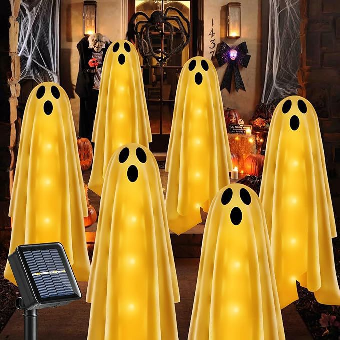 Halloween Decorative Lights Solar-Powered Ghost Ground Lights Outdoor Ghost Festival Horror Courtyard Atmosphere Lawn Arrangement String Lights Halloween Decorative Lights Solar-Powered Ghost Ground Lights Outdoor Ghost Festival Horror Courtyard Atmosphere Lawn Arrangement String Lights