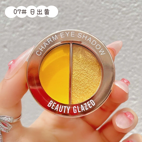 Детская двухцветная тени для век, матовые портативные палетка теней, косплей, европейский стиль