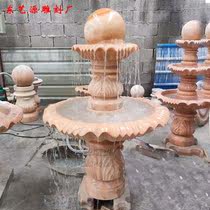 Stone carving fountain marble feng shui polo indoor water view pool outdoor courtyard fish pond landscape decoration custom
