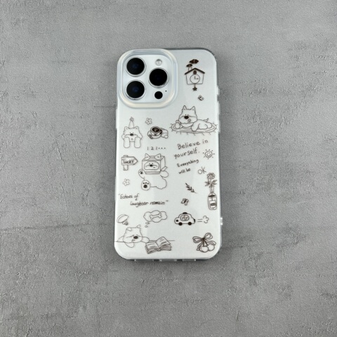 Black Embossed Cross Leather iPhone Case