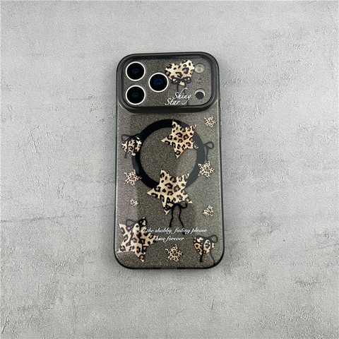 Black Embossed Cross Leather iPhone Case